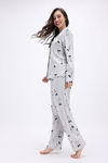 Zivame Mickey Mouse Knit Cotton Pyjama Set - Vapor Blue — thumbnail 3